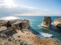 Da sind sie, im Stadtviertel Raouche gelegen, die Taubenfelsen von Beirut. Beliebt bei Einheimischen und Touristen.